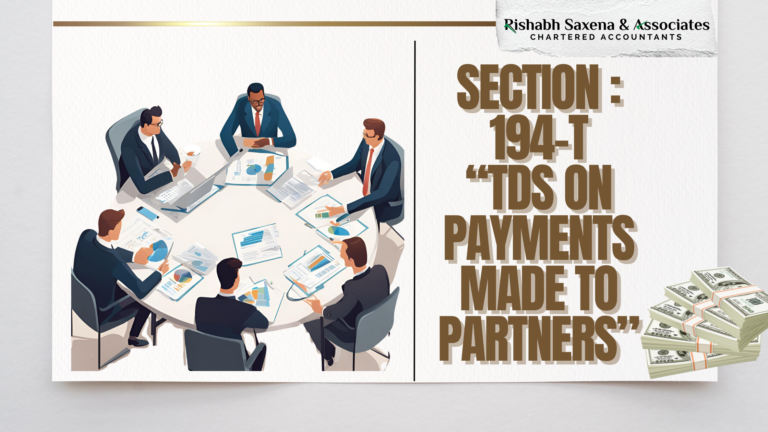 Understanding Section 194T: TDS On Payments Made To Partners